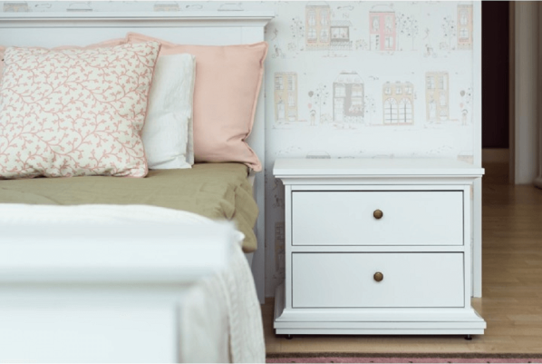 Elegantní noční stolek PARIS 70301, bílá