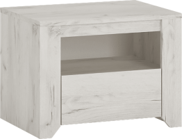 Noční stolek ANGEL typ 95, 1s, bílá / craft