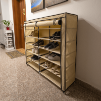 Organizér na boty IVAR, béžová / černá