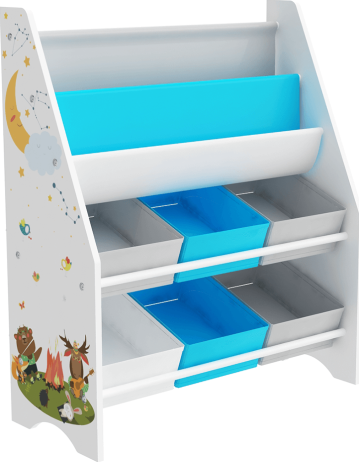 Organizér / regál na hračky, vícebarevná / vzor, DARLING TYP 1