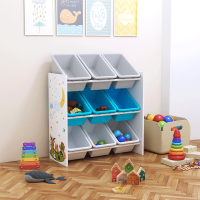 Organizér / regál na hračky, vícebarevná / vzor, DARLING TYP 3