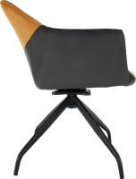 Otočně křeslo, šedá, camel Velvet látka / černá, RATOKO