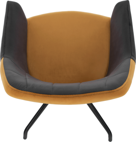 Otočně křeslo, šedá, camel Velvet látka / černá, RATOKO
