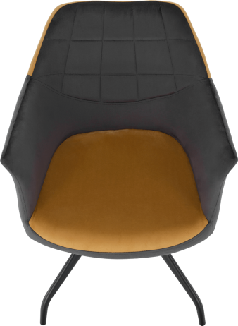 Otočně křeslo, šedá, camel Velvet látka / černá, RATOKO