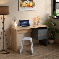 PC stůl, dub artisan/grafit, TULIO NEW
