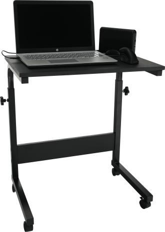 PC stůl s kolečky, černá, WESTA