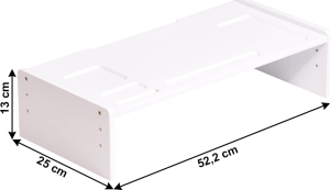 Podstavec pod monitor, bambus, bílá, ELARO TYP 3