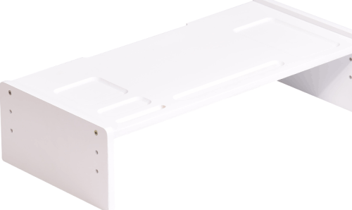 Podstavec pod monitor, bambus, bílá, ELARO TYP 3
