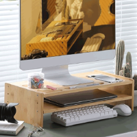 Podstavec pod monitor, bambus, přírodní, ELARO TYP 4