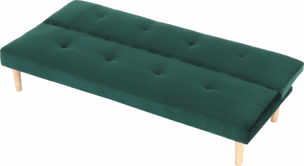 Rozkládací pohovka ALIDA, smaragdová Velvet látka / dub