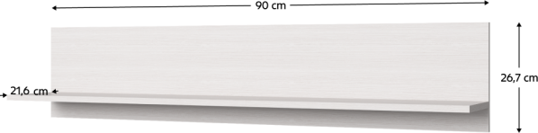 Nástěnná police TIFFY 90, woodline krém