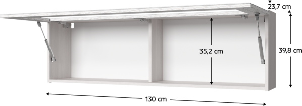 Nástěnný regál TIFFY, woodline krém
