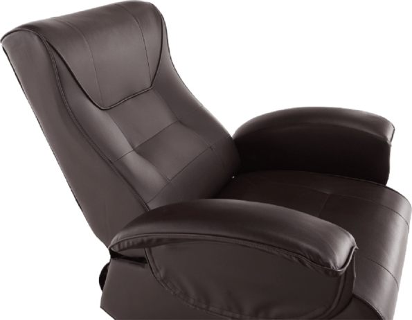 Relaxační křeslo ROMELO C3, hnědá textilní kůže PU