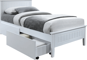 Postel bez zásuvných kontejnerů, bílá, 90x200, MIDEA
