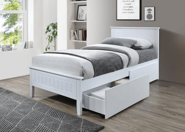 Postel bez zásuvných kontejnerů, bílá, 90x200, MIDEA