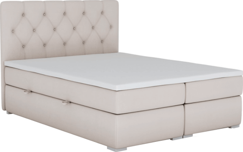Postel ESHLY boxspring, béžová, 160x200
