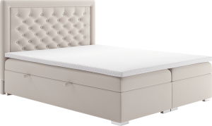 Postel DORMAN boxspring, krémová, 180x200