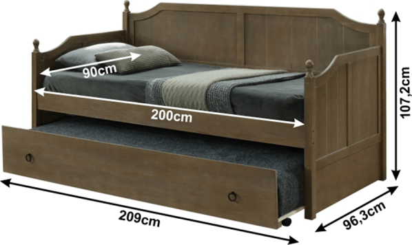 Postel s přistýlkou, dub antický, BAROBA