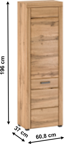 Předsíňová skříň, dub apalačský, Pusan V