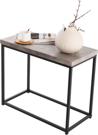 Příruční stolek TENDER, černá / beton