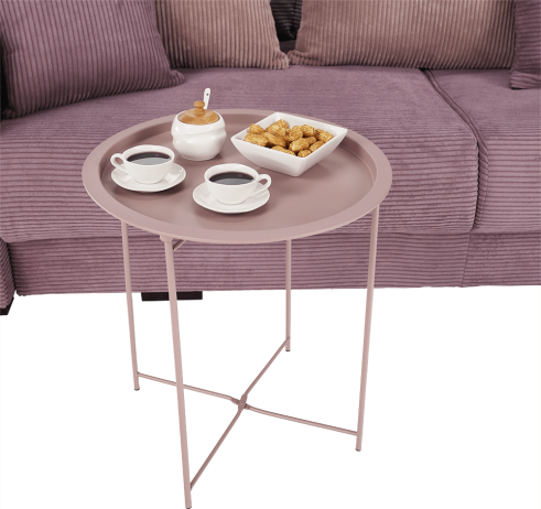 Příruční stolek RENDER, nude růžová
