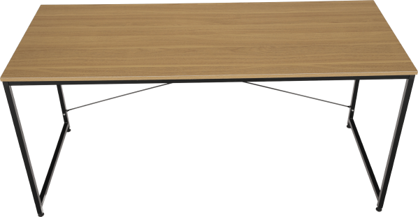 Psací stůl, dub / černá, 150x60 cm, MELLORA