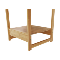 Regál, přírodní bambus, SELENE TYP 4