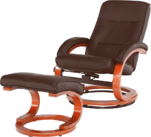 Hnědé relaxační křeslo RYAN, olše