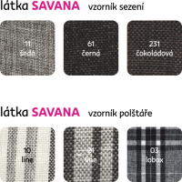Rozkládací rohová sedací souprava MEXX, L provedení, šenil savana šedá/polštáře vzorované