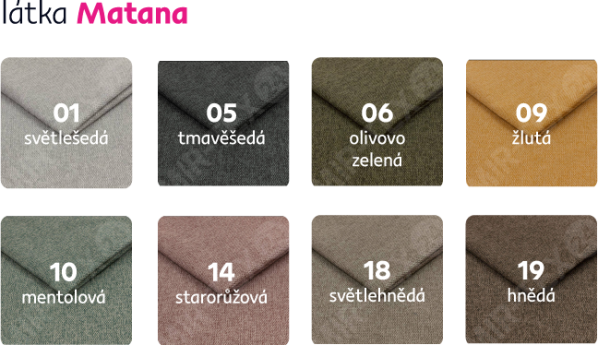 Hnědá rozkládací sedací souprava MANTY ROH levý