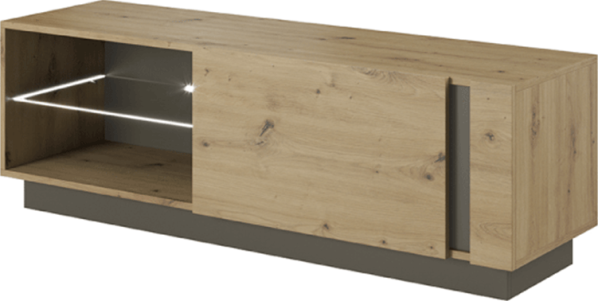 RTV stolek CITY 138, dub artisan / šedý grafit