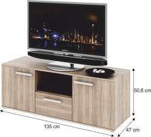 RTV stolek DUNAJ TYP 10, dub sonoma