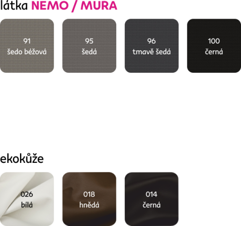 Rozkládací sedací souprava MARUTI, levé provedení, ekokůže bílá / látka černá