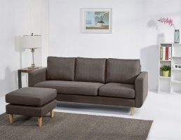 Sedačka ASB-017 GREY s mobilním taburetem
