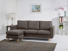 Sedačka ASB-017 GREY s mobilním taburetem