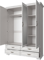 Šatní skříň se zrcadlem TIFFY, woodline krém