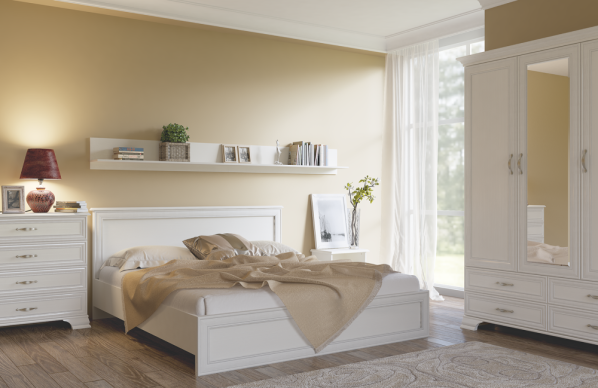 Šatní skříň se zrcadlem TIFFY, woodline krém
