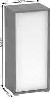 Skříňka, grafit/bílá, RIOMA NEW TYP 10