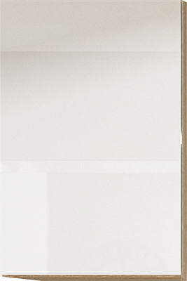 Skříňka horní jednodveřová, bílý vysoký lesk HG, LINE WHITE
