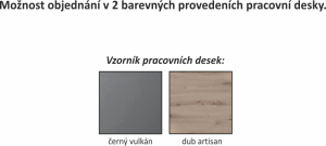 Spodní skříňka, dub artisan / šedý mat, levá, LANGEN D60