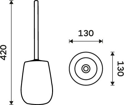 Toaletní WC kartáč Tabo TA 3194-90