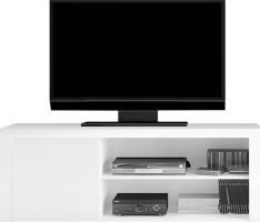 TV stolek 1D / 160, bílý lesk, LINDY