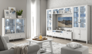 TV stolek 1S1K/160, bílá, OLJE