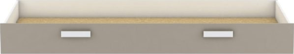 Úložný prostor pod postel TIDY, bílá / šedohnědá taupe