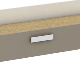 Úložný prostor pod postel TIDY, bílá / šedohnědá taupe