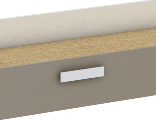Úložný prostor pod postel TIDY, bílá / šedohnědá taupe