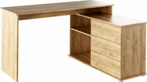 Univerzální rohový PC stůl, dub artisan, TERINO