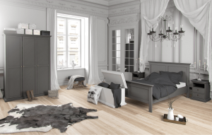 Věšáková skříň, šedá, PARIS 75353