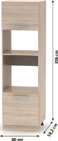 Vestavná skříňka, dub sonoma, NOPL-084-00