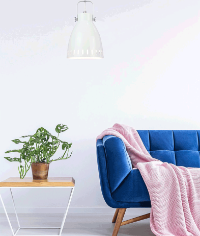 Visící lampa, bílá / kov, AIDEN typ3
